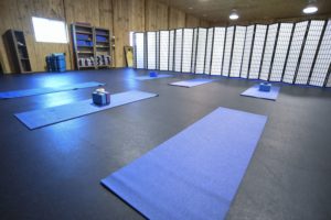 Yoga room in barn at Silvermist